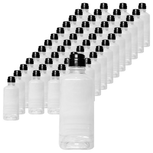 대경 P 직사각 소스통 + 검정캡, 70개, 480ml