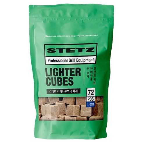 스테츠 바베큐 캠핑용 라이터큐브 점화제 72p, 1개, 465g