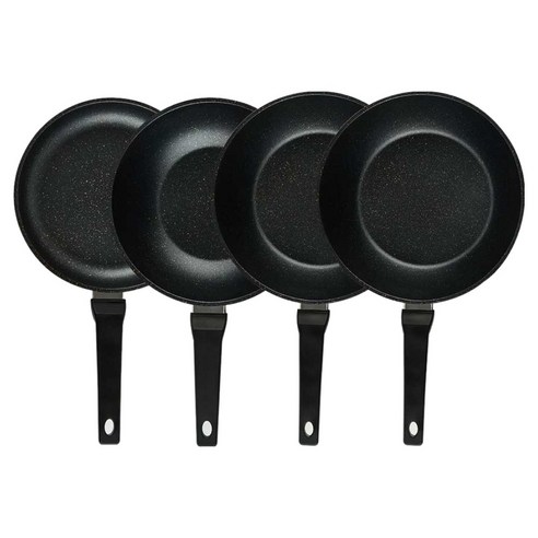 퀸센스 디너 후라이팬 4종 세트 4개, 브라운, 1세트, 후라이팬 24cm + 궁중팬 24cm + 궁중팬 28cm(2p)