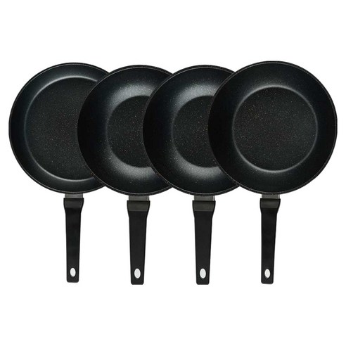 퀸센스 디너 후라이팬 4종 세트 4개, 브라운, 1세트, 후라이팬 28cm + 궁중팬 24cm(2p) + 궁중팬 28 cm