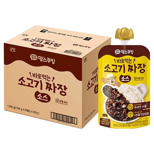 맘스쿠킹 유아용 아이꼬야 바로먹는 소고기 짜장 소스, 10개, 100g, 짜장맛