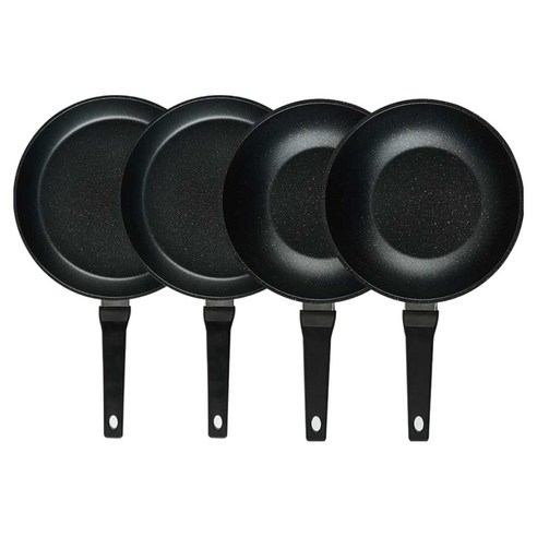 퀸센스 디너 후라이팬 세트 4개, 브라운, 1세트, 28cm 후라이팬 + 28cm 후라이팬 + 24cm 궁중팬 + 24cm 궁중팬