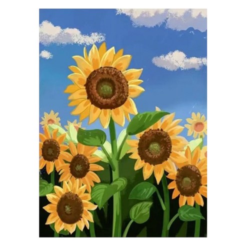 마켓링 초보자 diy 명화그리기 브러쉬페인트 세트 30 x 40 cm, 타입11, 1세트