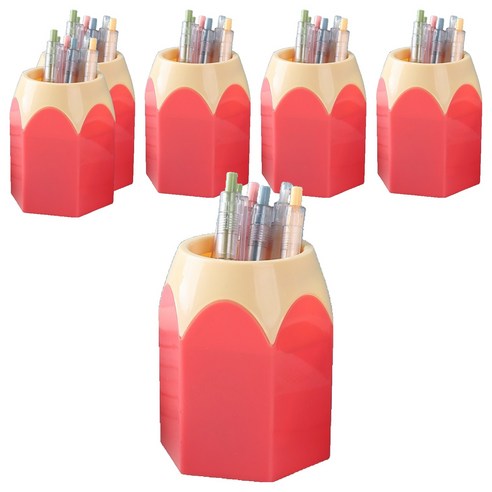 세컨드베스트 펜네스트 펜홀더 8.5 x 6.5 x 10.5 cm, 딥레드, 6개