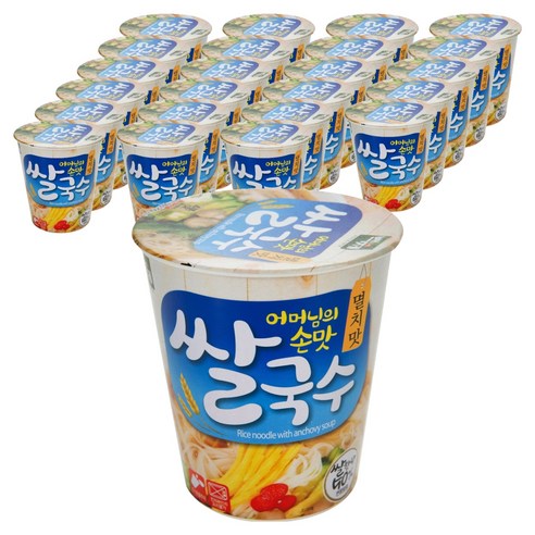 백제 미니컵 쌀국수 멸치맛, 58g, 24개