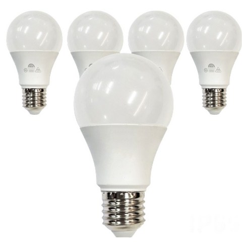 LED 야외 벌브 전구 8W, 주백색, 5개