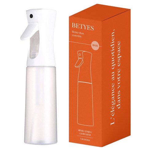 베티에스 프리미엄 압축 안개분사 스프레이 분무기 300ml, 화이트, 1개
