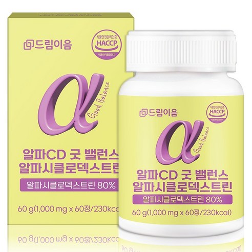 드림이음 알파CD 굿밸런스 알파시클로덱스트린 60g, 1개, 60정