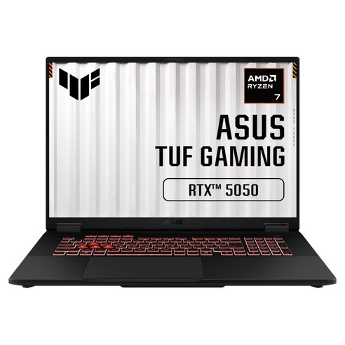 에이수스 2025 TUF 게이밍 A18 라이젠7 라이젠 200 시리즈 지포스 RTX 5050, 예거 그레이, 512GB, 16GB, Free DOS, FA808UH-S8030