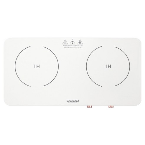 오쿠 듀얼 플레이트 IH 인덕션 2구 화이트, OCC-IH3000WH, 프리스탠딩