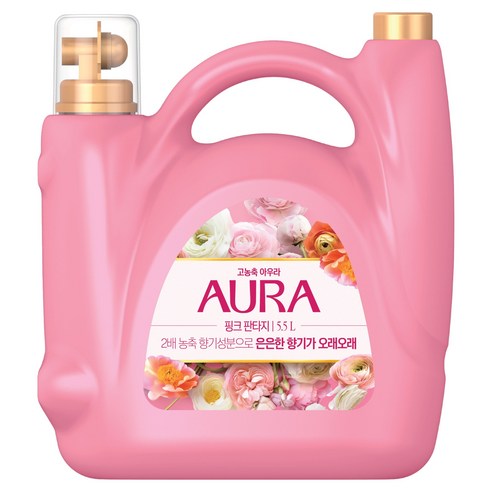 아우라 고농축 섬유유연제 핑크 판타지 본품, 5.5L, 1개