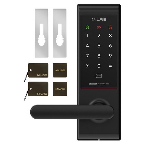 밀레시스텍 무타공 번호전용 디지털 도어락 MI-5200S Plus