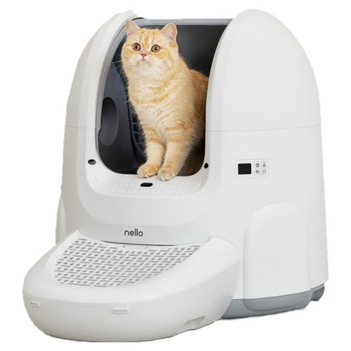 넬로 자동 고양이 화장실, 화이트, 1개