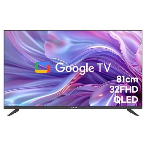 와이드뷰 FHD QLED 블랙에디션 구글 스마트TV, 81cm(32인치), GTWV320FHDQ, 스탠드형, 고객직접설치