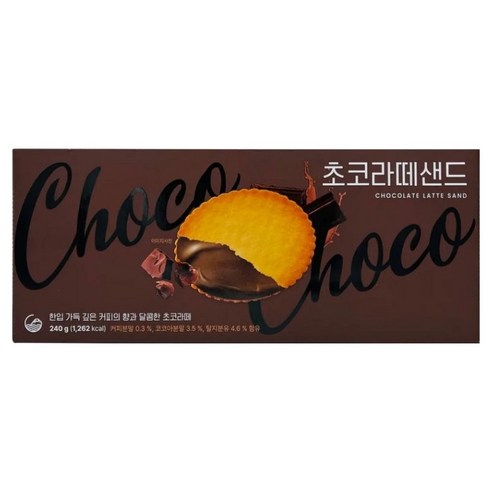 플러스제주 초코 라떼샌드 30p, 1개, 240g
