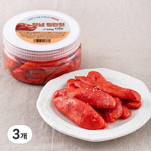 세모수 양념 명란젓, 400g, 3개