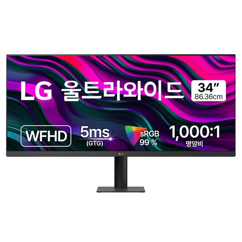 LG전자 WFHD 울트라와이드 모니터 방문설치, 86.36cm, 34U511A