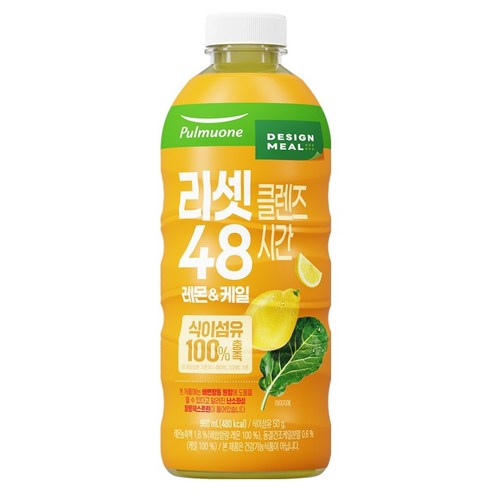 디자인밀 리셋클렌즈 48시간 레몬 & 케일 주스, 1개, 960ml