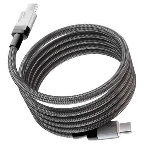 무브스피드 USB C타입-C타입 마그네틱 충전 케이블 240W MSC03, 블랙, 1개, 120cm