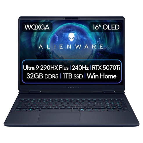 델 2026 에일리언웨어 아우라 16X 코어Ultra9 인텔 14세대 지포스 RTX 5070 Ti, 인터스텔라 인디고, DAC16251L-WH04KR, 1TB, 32GB, WIN11 Home