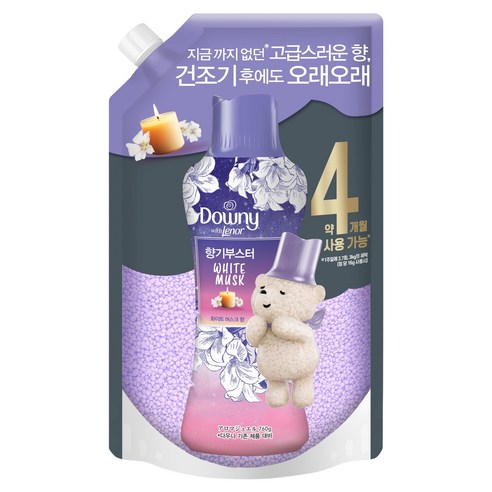 다우니 위드 레노아 향기부스터 화이트 머스크향 리필, 760g, 1개