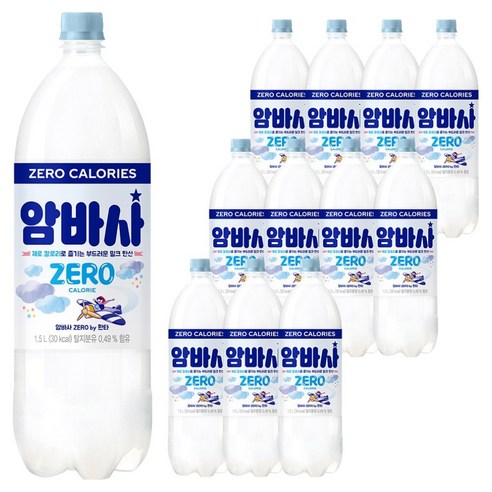암바사 제로 by 환타 탄산음료, 12개, 1.5L