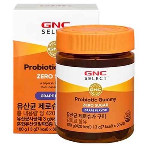 GNCSELECT 유산균 제로 슈가 구미, 180g, 30회분, 1개