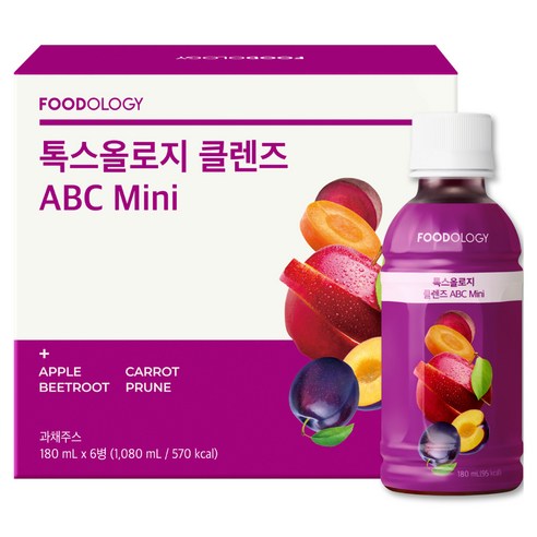 푸드올로지 톡스올로지 클렌즈 48시간 ABC Mini, 6개, 180ml