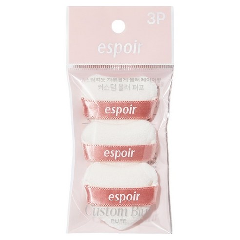 에스쁘아 커스텀 블러 퍼프 3p, 1개, 화이트