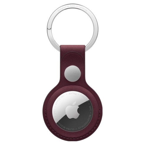 Apple 정품 에어태그 파인우븐 키링, 버건디, 1개