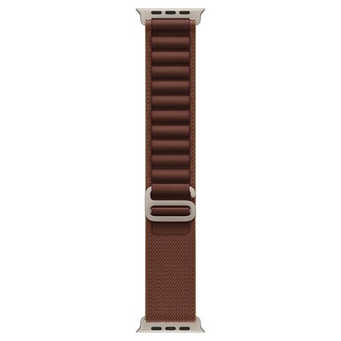 Apple 정품 애플워치 알파인 루프, 버건디 / 내추럴 티타늄, 49mm, Large, 1개