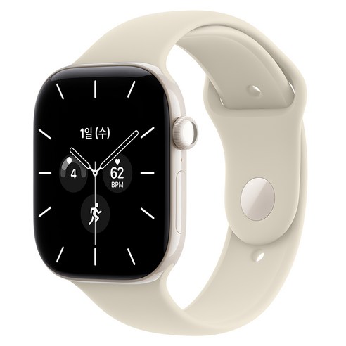 Apple 2026 애플워치 시리즈 12, 펄 화이트, 46mm, GPS+Cellular, 세라믹, 샌드 스포츠 밴드, S/M