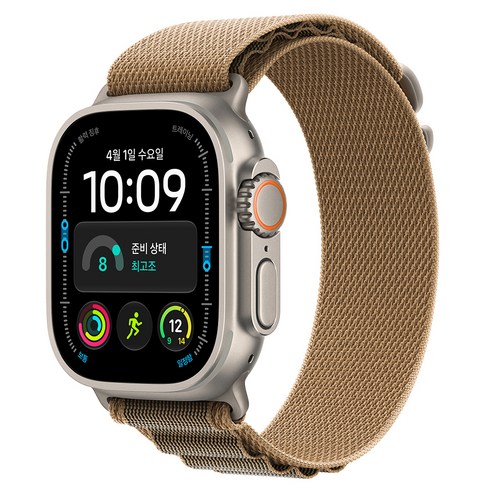 Apple 2026 애플워치 Ultra 4, 내추럴, 49mm, GPS+Cellular, 데저트 알파인 루프, Medium