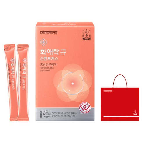 화애락 큐 순환포커스 14p + 쇼핑백, 1개, 280ml