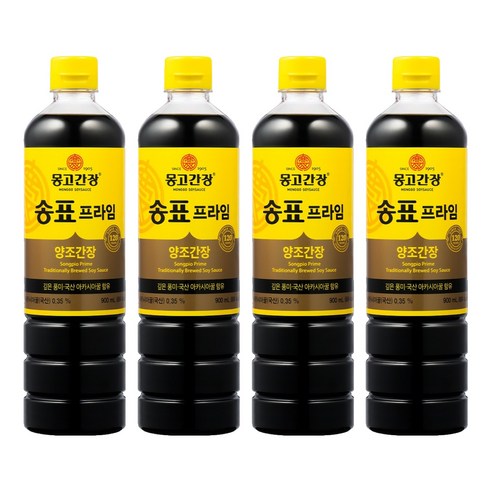 송표 프라임 양조간장, 900ml, 4개