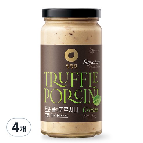청정원 트러플 앤 포르치니 크림 파스타소스, 350g, 4개