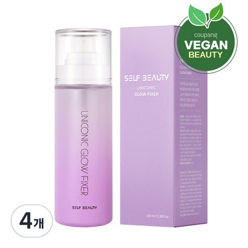 셀프뷰티 유니콘 광채 메이크업 픽서, 100ml, 4개