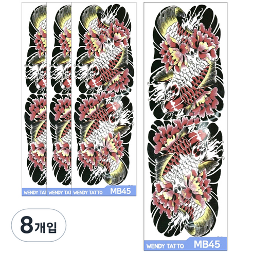 파티복닷컴 긴팔 대형 타투스티커, MB45, 8개입