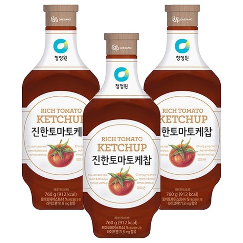 대상 청정원 진한케찹, 760g, 3개