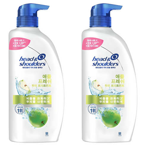 헤드앤숄더 두피 토탈 솔루션 애플프레쉬 두피 트리트먼트, 850ml, 2개
