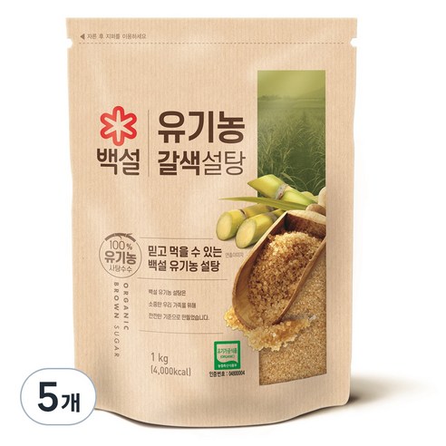 백설 유기농 갈색설탕, 400g, 1개