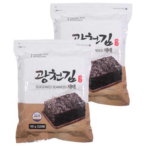 광천김 재래김, 160g, 2개
