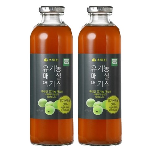 초록원 유기농 매실엑기스, 660g, 1개입, 2개