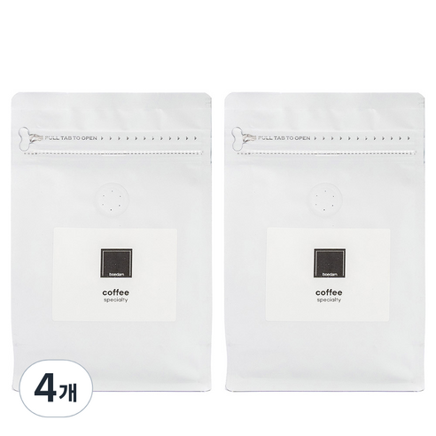 보에담 스페셜티 예멘 모카 마타리 셀렉션 원두 커피 2p, 홀빈(분쇄안함), 200g, 4개