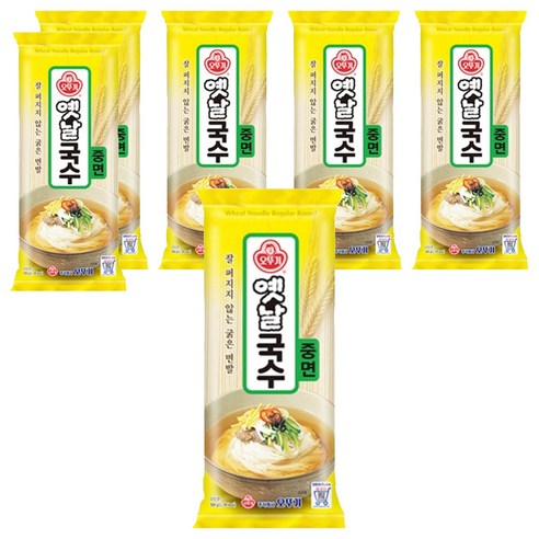 오뚜기옛날 국수중면, 500g, 6개