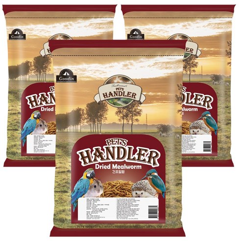 펫츠핸들러 리필형 건조밀웜, 100g, 3개
