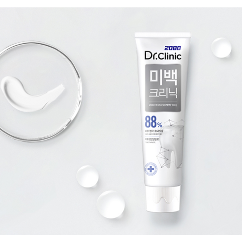 빛나는 미소를 위한 현명한 선택, 2080 닥터크리닉 미백 치약