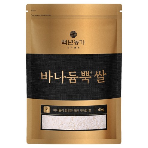 백년농가 바나듐뿍 쌀, 4kg, 1개, 상