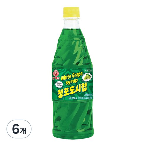 오쉐프 청포도시럽, 1kg, 6개