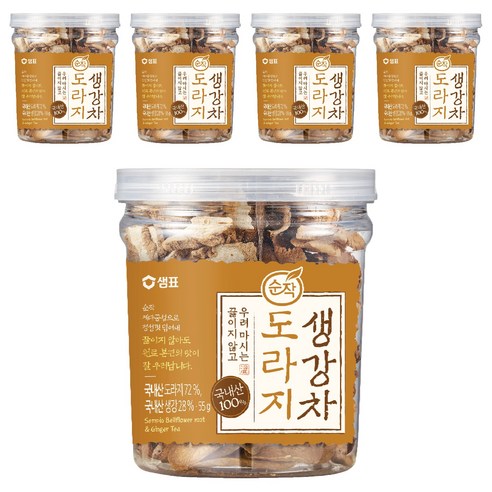 순작 도라지생강차 원물 55g, 1개입, 5개